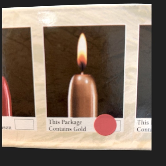 NIB Formal 12” Taper Forever Candles in Beautiful Gold Dripless Flawless - Picture 2 of 4